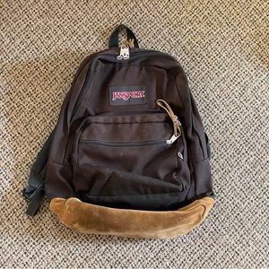 Jansport leather suede bottom backpack